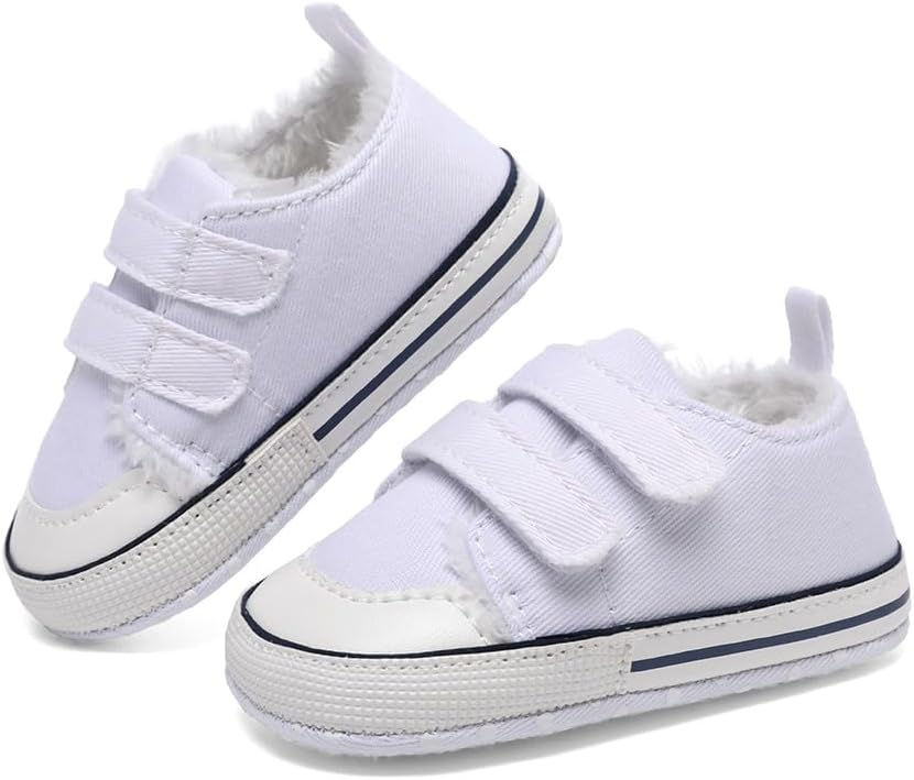 Thumbnail: Unisex Baby Girls Boys Shoes Infant Soft Sole Canvas Newborn First Walkers High