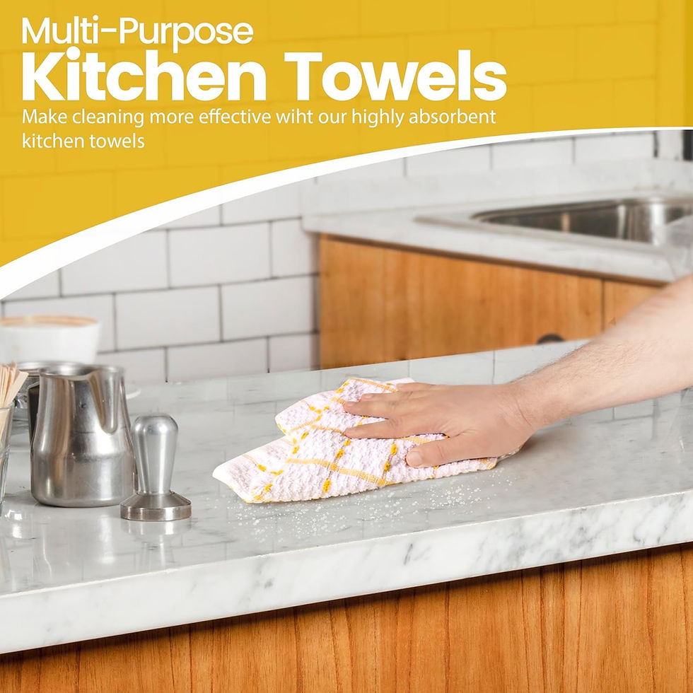 Miniatura: Towel and Linen Mart 100% Cotton Kitchen Towels,15 x 25 Inches Navy,Soft, Absor