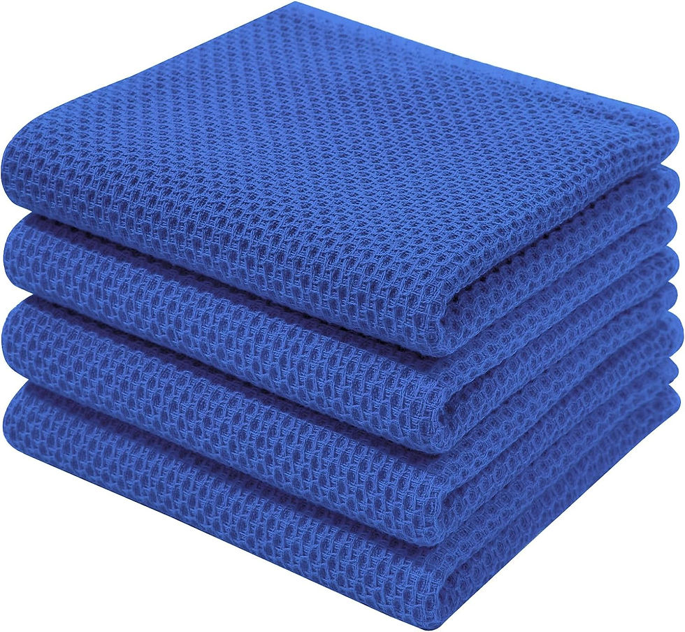 Thumbnail: Homaxy 100% Cotton Waffle Weave Kitchen Dish Cloths, Ultra Soft Absorbent Quick