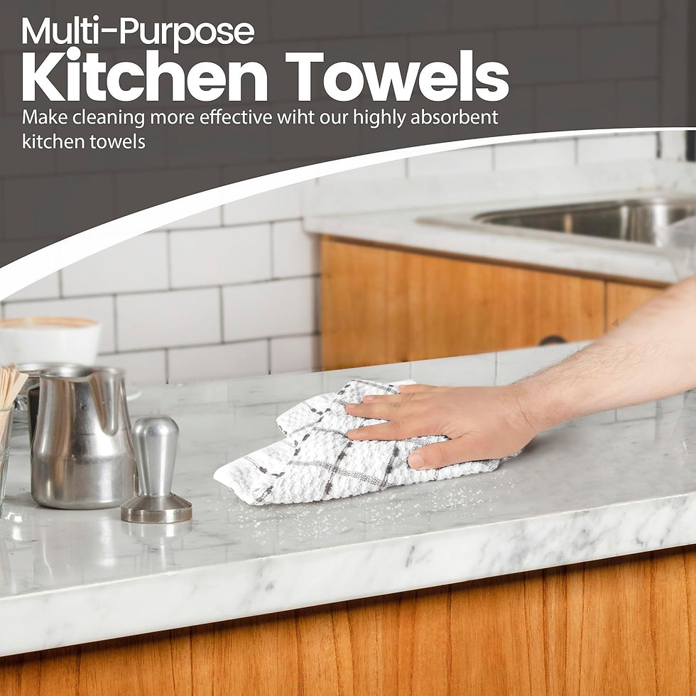 Thumbnail: Towel and Linen Mart 100% Cotton Kitchen Towels,15 x 25 Inches Navy,Soft, Absor
