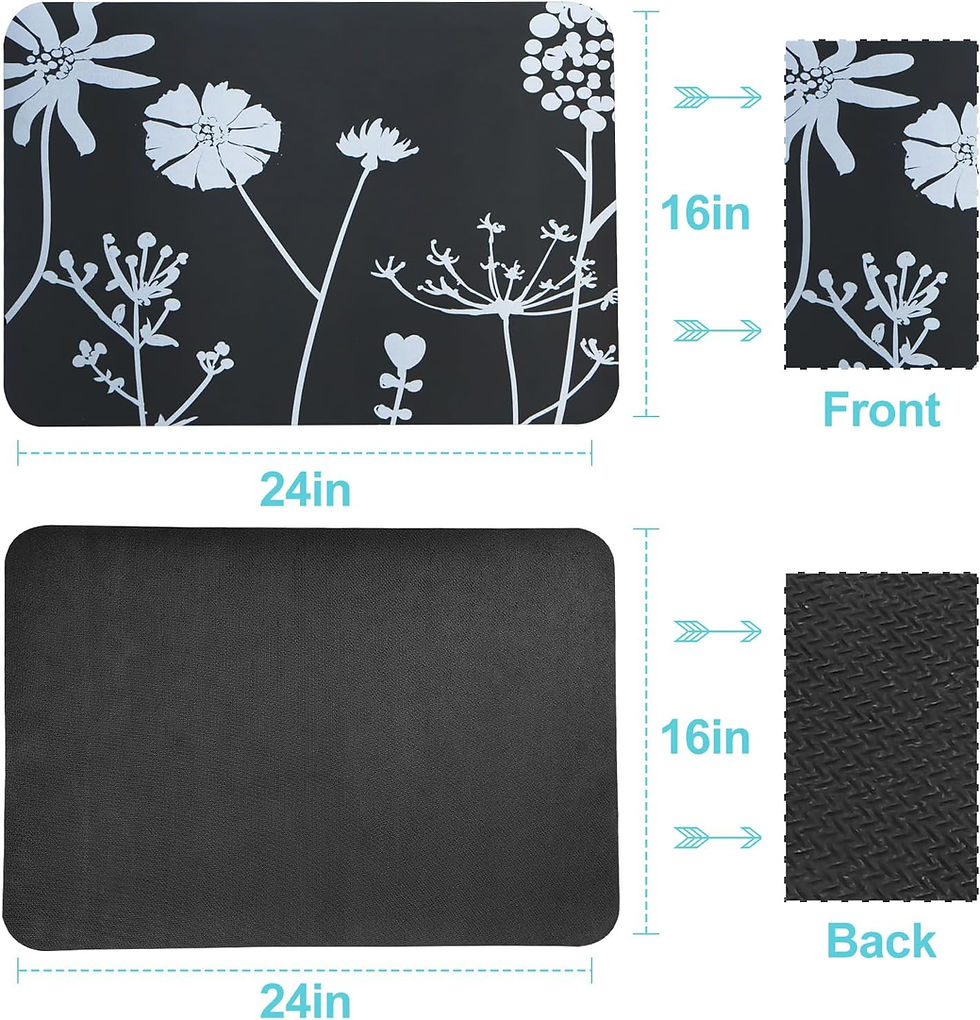 Thumbnail: Dish Drying Mat for Kitchen Counter, 16"x24" Dish Drying Pad with Non-slip Rubb