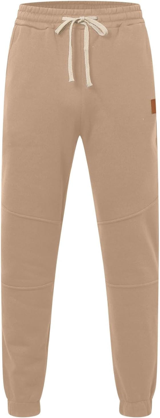 Thumbnail: Mens Baggy Heavyweight Cargo Sweatpants Elastic Waist Drawstring Sweatpants wit
