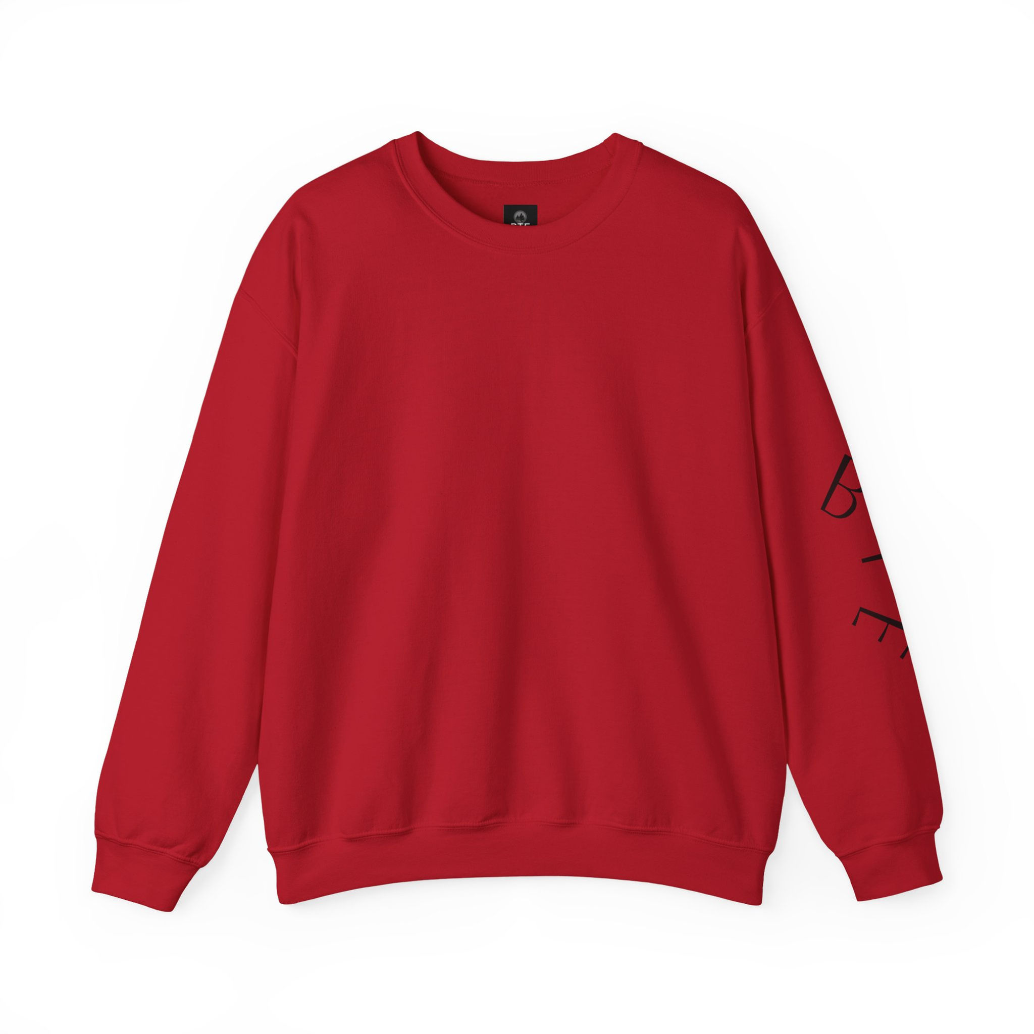 Red Script Sleeve Crewneck Sweatshirt