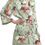 Miniatura: Womens Satin Kimono Robe Silk Robes Floral Bathrobe Bride Bridesmaid Wedding Si