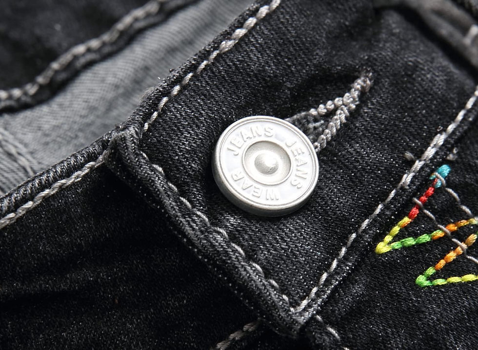 ภาพขนาดย่อ:  Biker Jeans for Men,Men's Straight Leg Slim Fit 