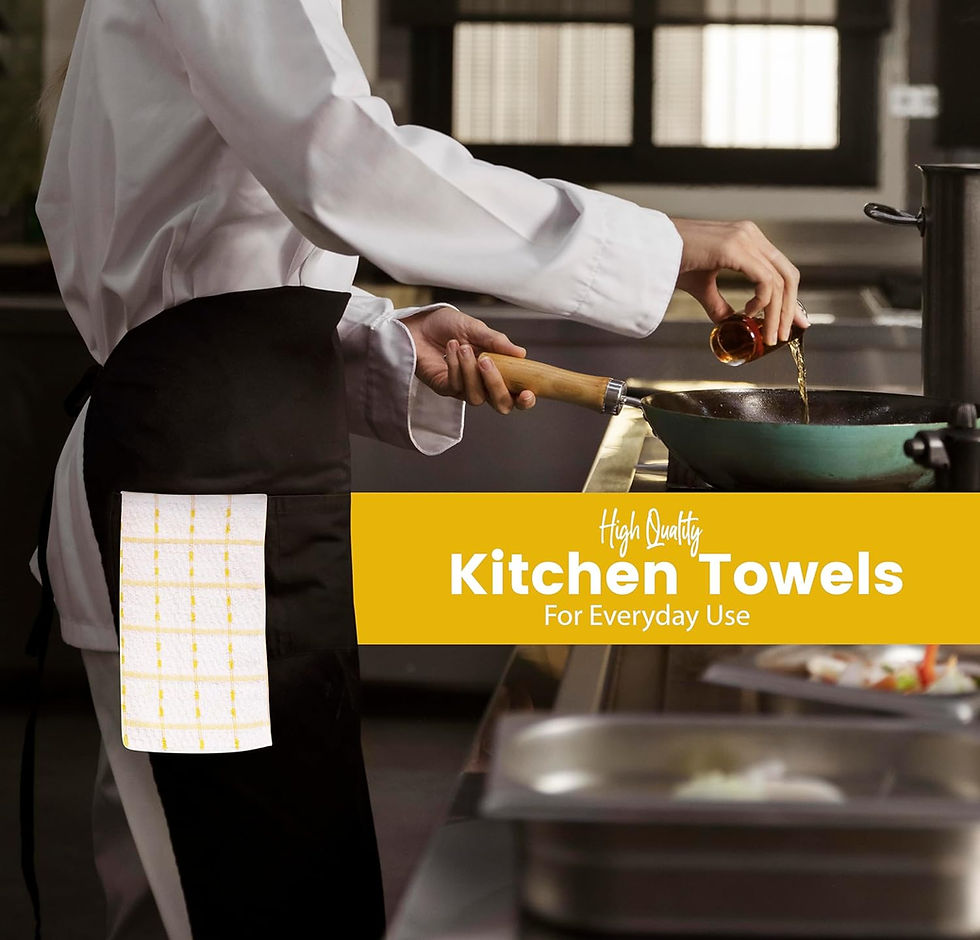 Miniatura: Towel and Linen Mart 100% Cotton Kitchen Towels,15 x 25 Inches Navy,Soft, Absor