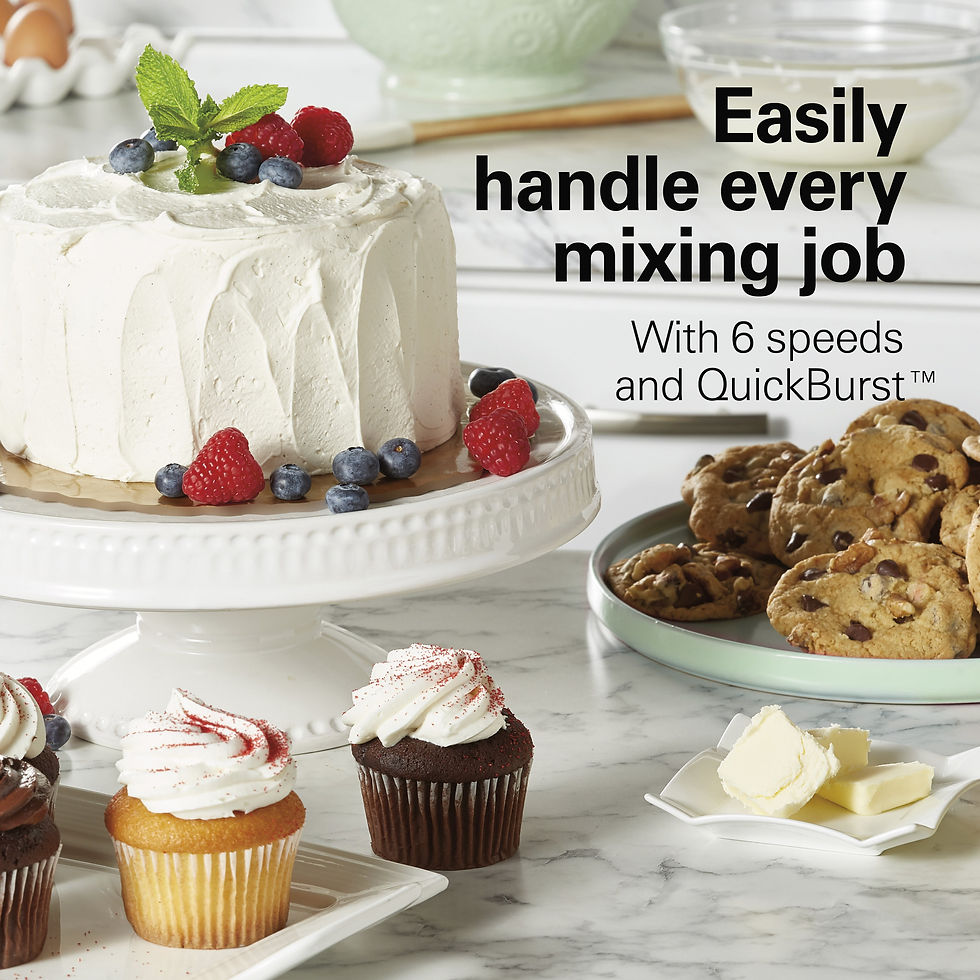 Миниатюра: Hamilton Beach 6 Speed Hand Mixer, Quick Burst, Storage Case, Black, 62690