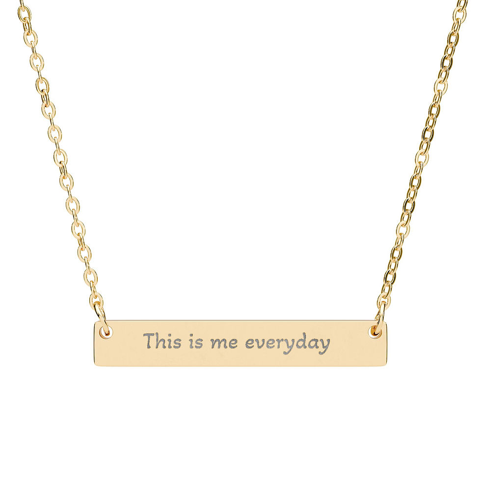 Thumbnail: Engraved Horizontal Bar Necklace 