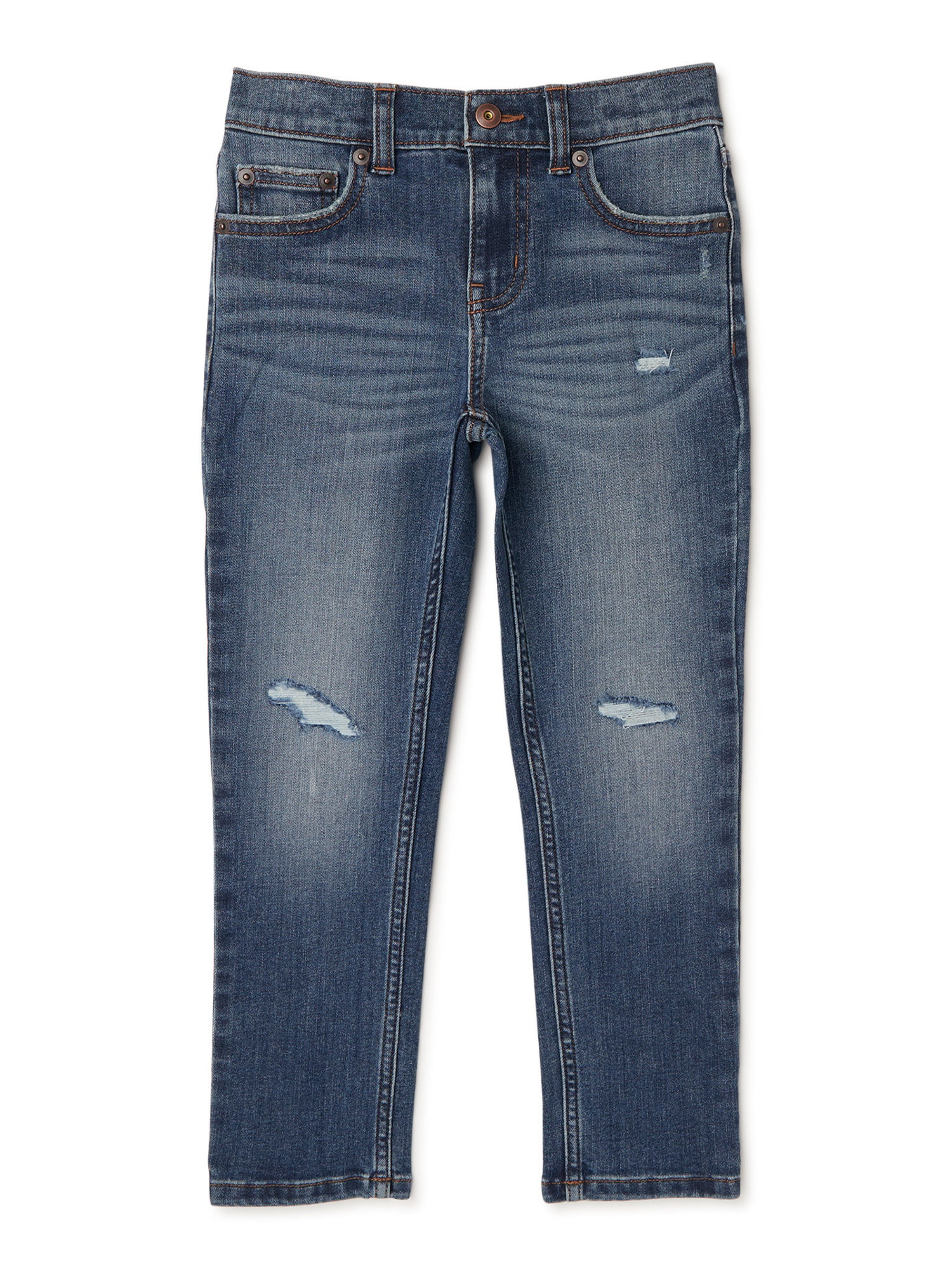 Wonder Nation Boys Rip & Repair Denim Jeans, Sizes 4-18 & Husky