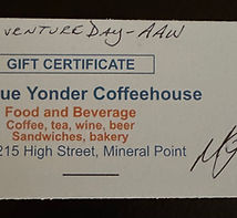 Wild Blue Yonder Coffeehouse Gift Certificate
