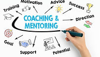 Coaching and Mentoring Concept. Chart with keywords and icons on white background.jpg