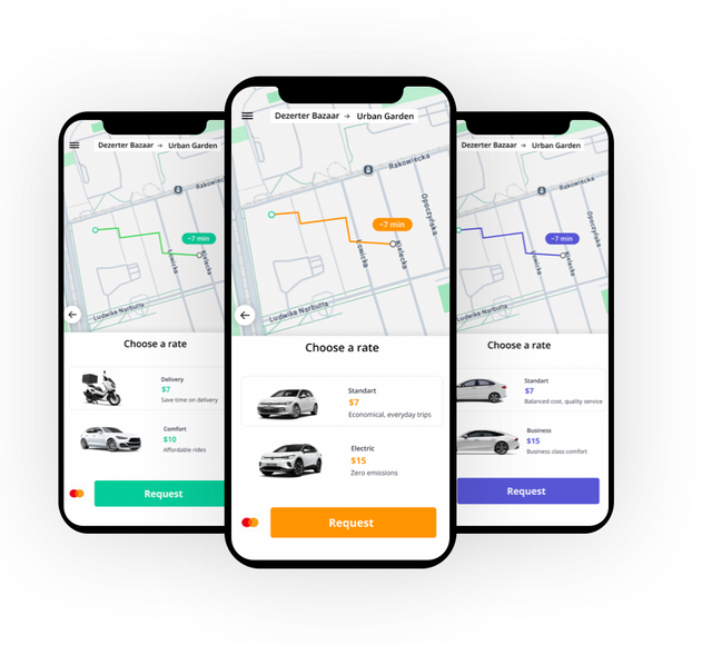An example of a taxi service management automation platform developed by the PENOVA team.
