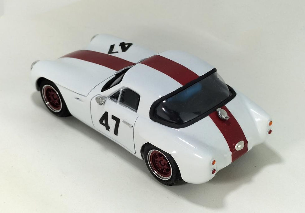 TVR Grantura MK3 built resin slot car back