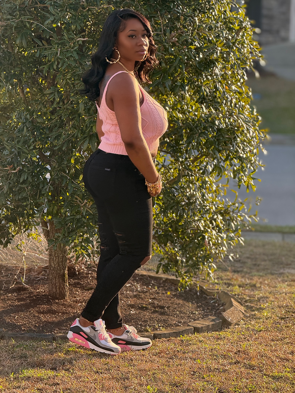 Thumbnail: Cut Up Black Pants Plus Size 