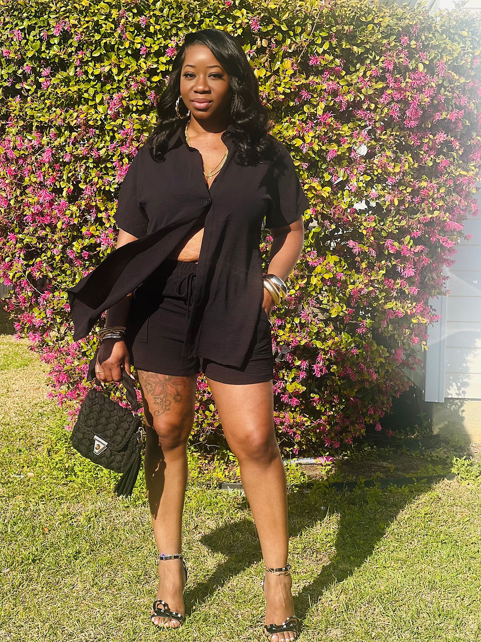 Thumbnail: Justice Oversized front tie top and shorts 
