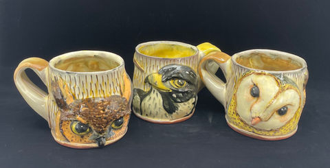 Sculptural animal cups