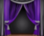 stage with open curtains with a black, silver and purple color scheme.jpg