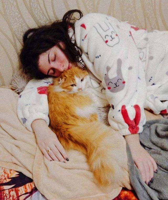A purring Natasha in loving ar