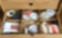 Craft odds & ends stored in bespoke partioned drawer.
