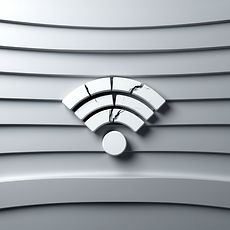 A modern image with sleek lines with the WiFi logo crumbling..jpg