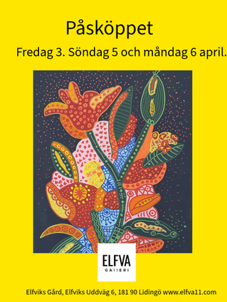 Öppet i helgen, Fredag 3, Söndag 5, Måndag 6 april, 12-16.