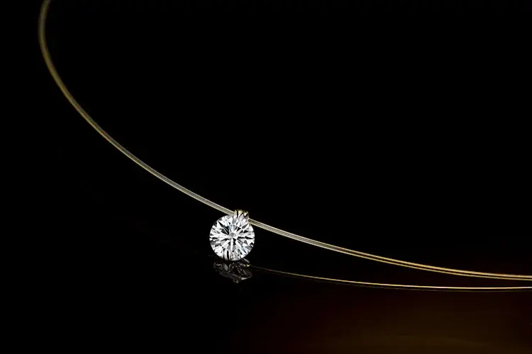 Thumbnail: Andara 1ct Moissanite Diamond S925 Sterling Silver Invisible Transparent Fishing