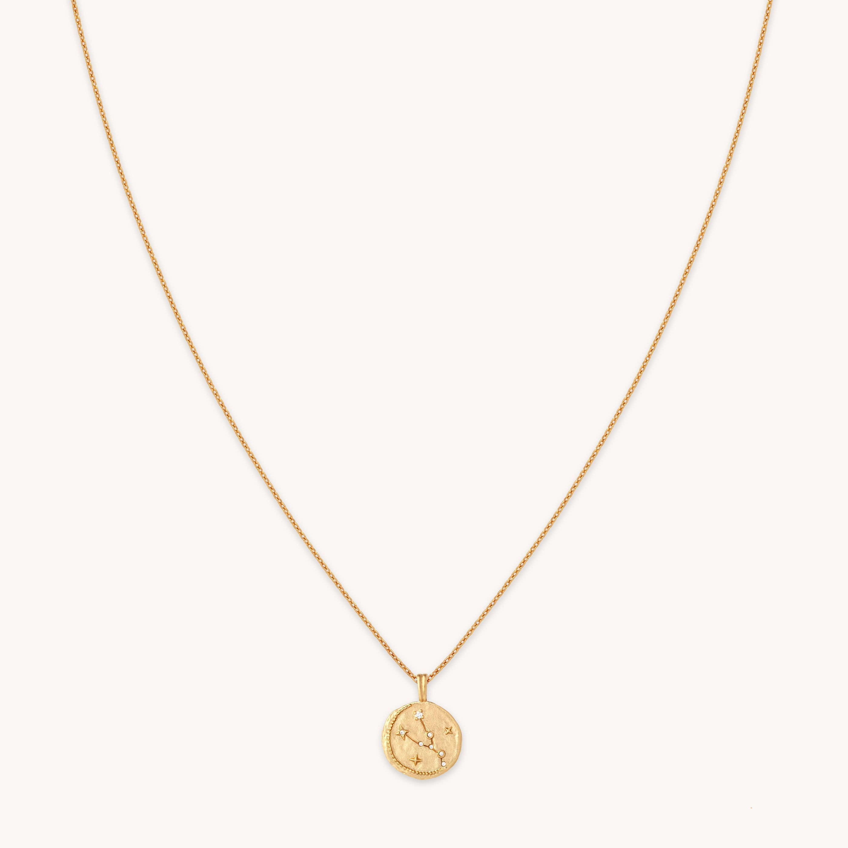 Taurus Zodiac Pendant Necklace in Gold