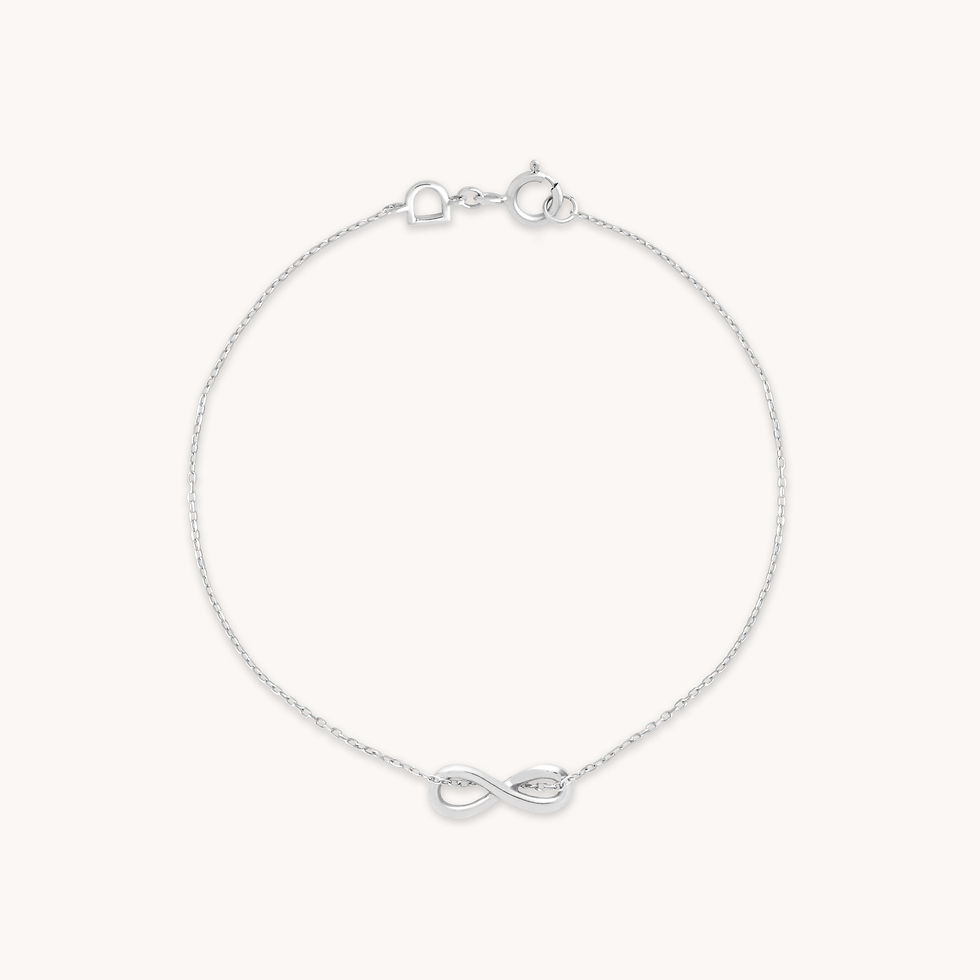Miniatura: Bracelets - Infinite Charm Bracelet in Solid White Gold - Charm Bracelet - Astrid &amp; Miyu