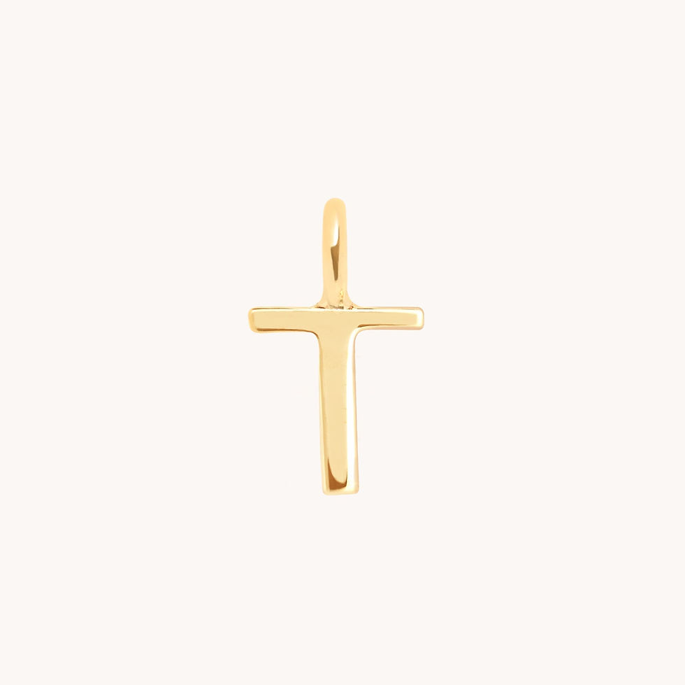 Miniatura: Initial Charms - T Initial Charm 9k Gold - Welding Charm - Astrid &amp; Miyu
