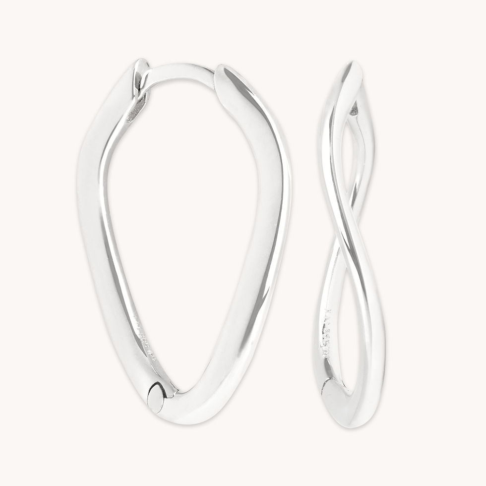 Bridal Jewellery - Infinite Hoops in Solid White Gold - Hoop Earrings - Astrid &amp; Miyu