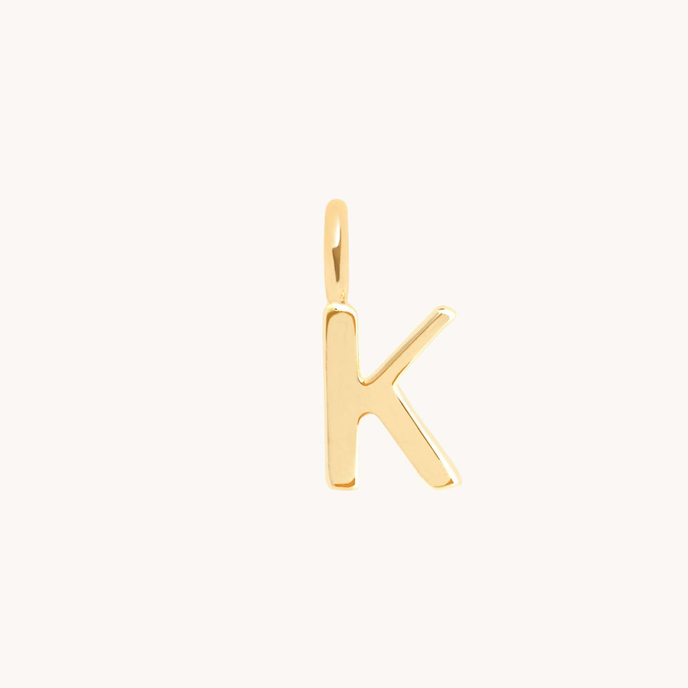 Miniatura: Initial Charms - K Initial Charm 9k Gold - Welding Charm - Astrid &amp; Miyu