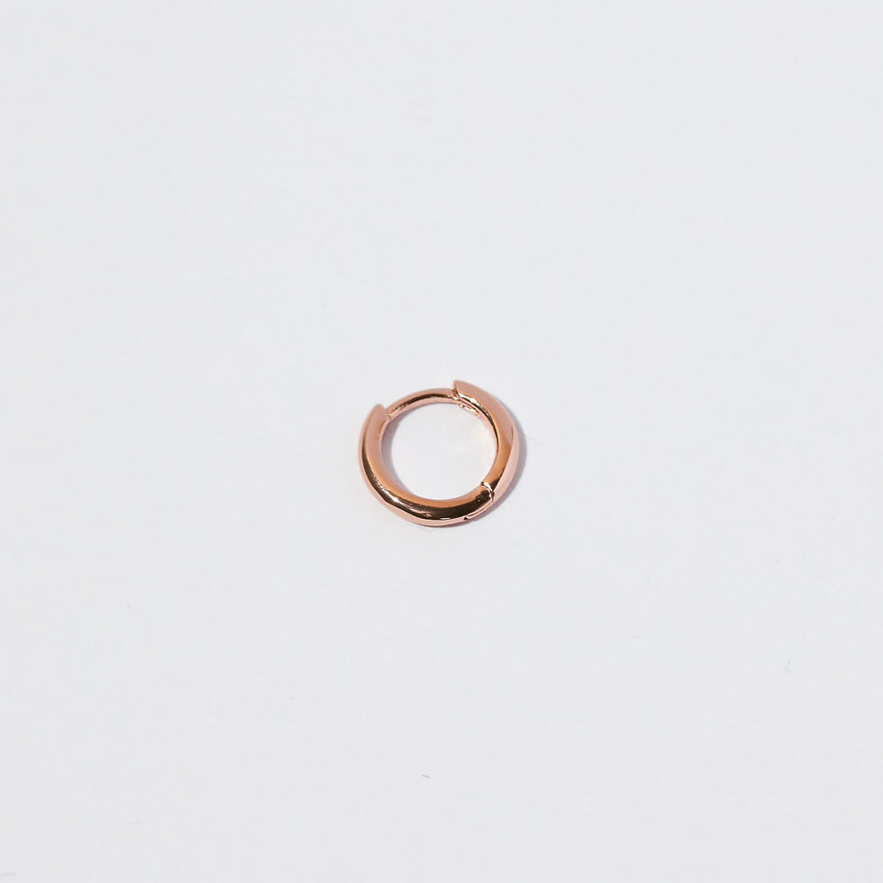 Miniatura: Essential 8mm Hoop in Rose Gold flat lay