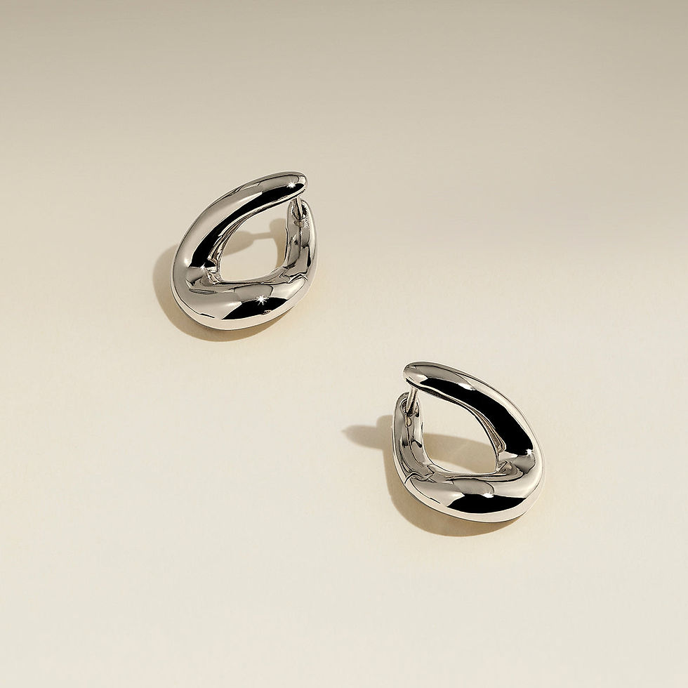 Miniatura: Molten Hoops in Silver-Astrid &amp; Miyu