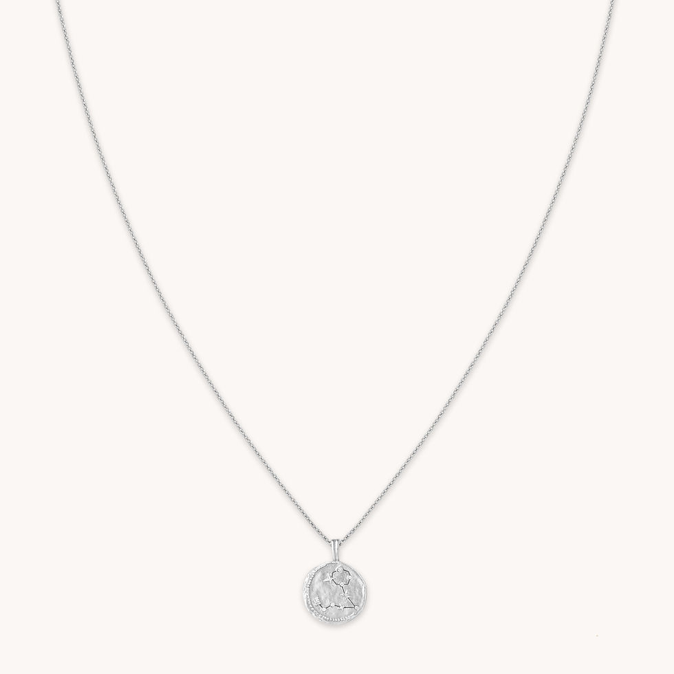 Miniatura: Pisces Zodiac Pendant Necklace in Silver