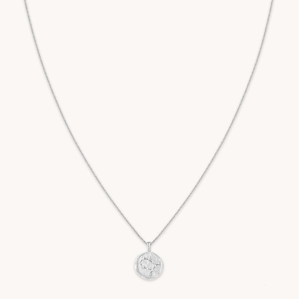 Miniatura: Gemini Zodiac Pendant Necklace in Silver