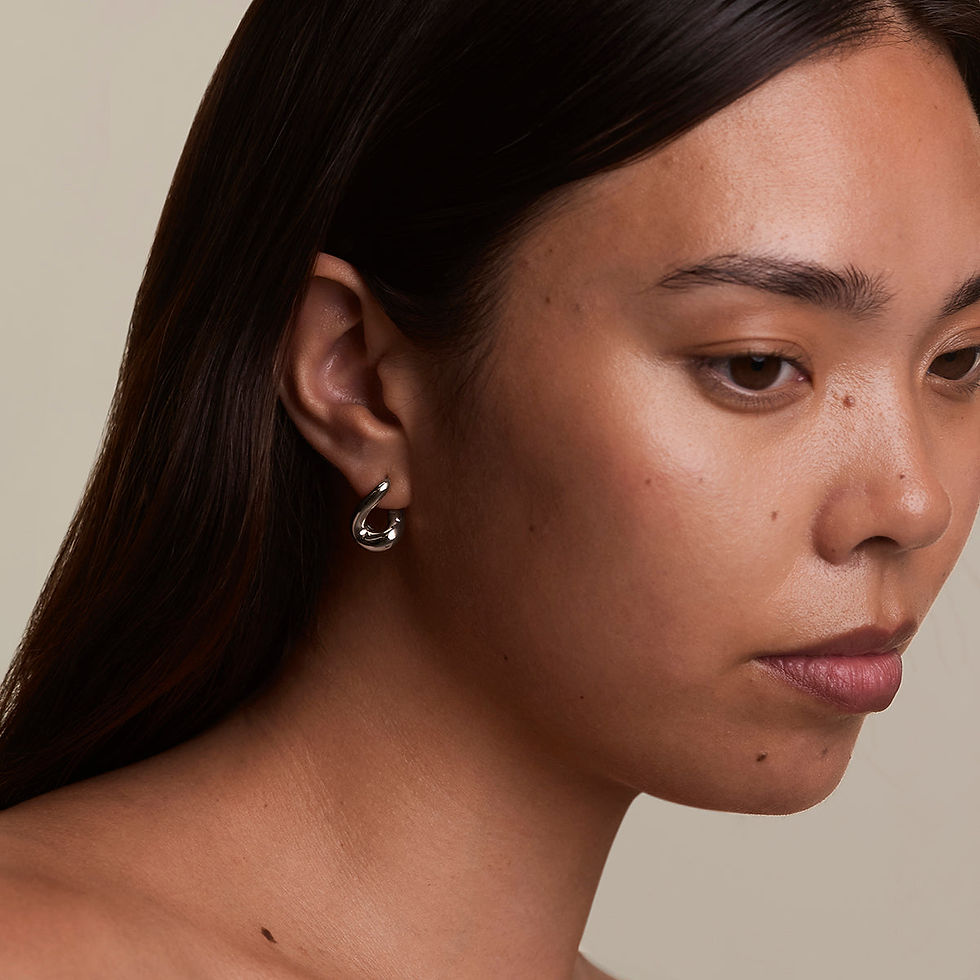 Miniatura: Molten Hoops in Silver-Astrid &amp; Miyu