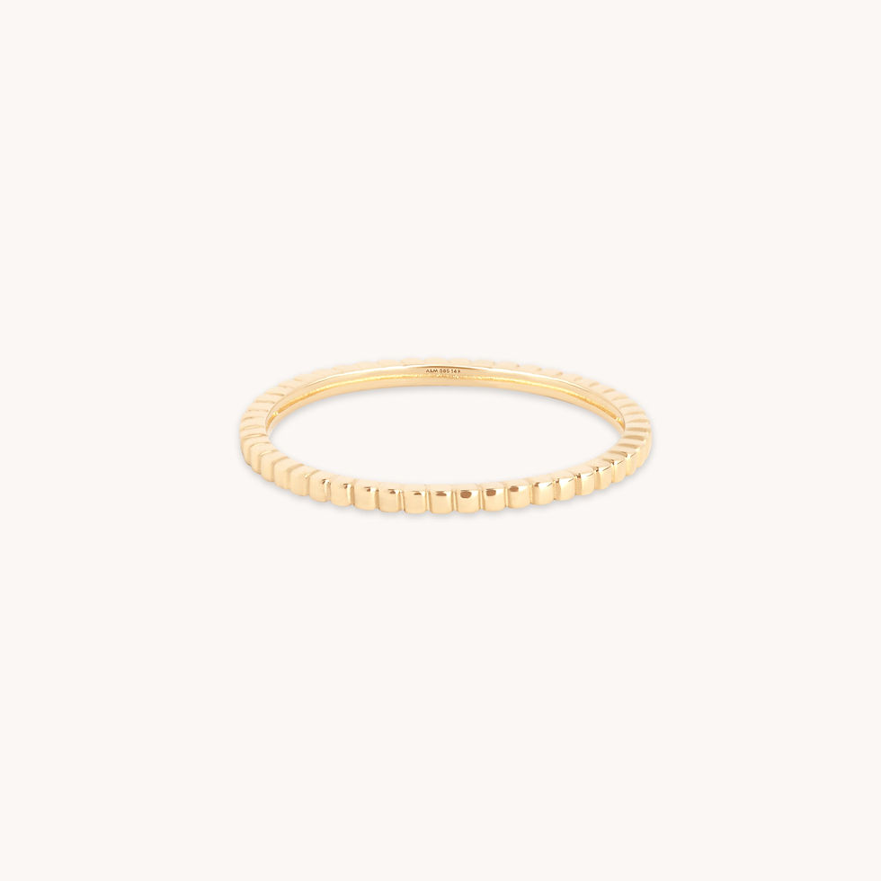 Miniatura: Rings - Ridged Band Ring in Solid Gold - Band Rings - Astrid &amp; Miyu