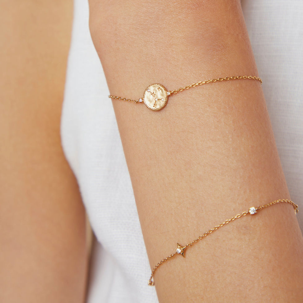 Miniatura: 18k Gold Plated Jewellery - Cancer Zodiac Bracelet in Gold - Zodiac - Astrid &amp; Miyu