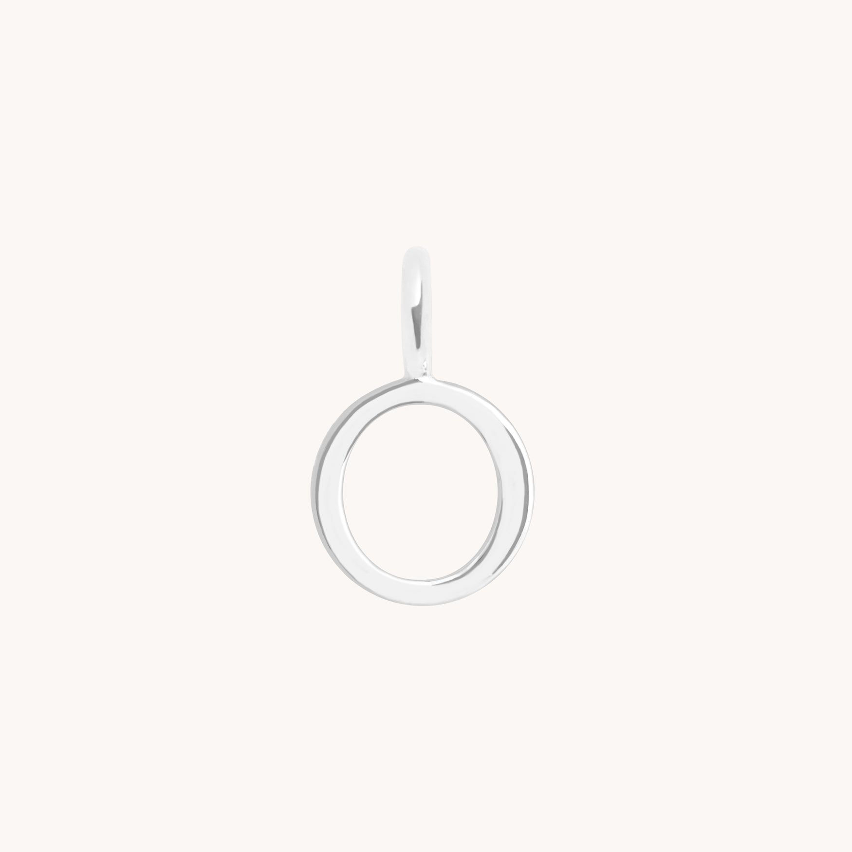 Initial Charms - O Initial Charm 9k White Gold - Welding Charm - Astrid & Miyu