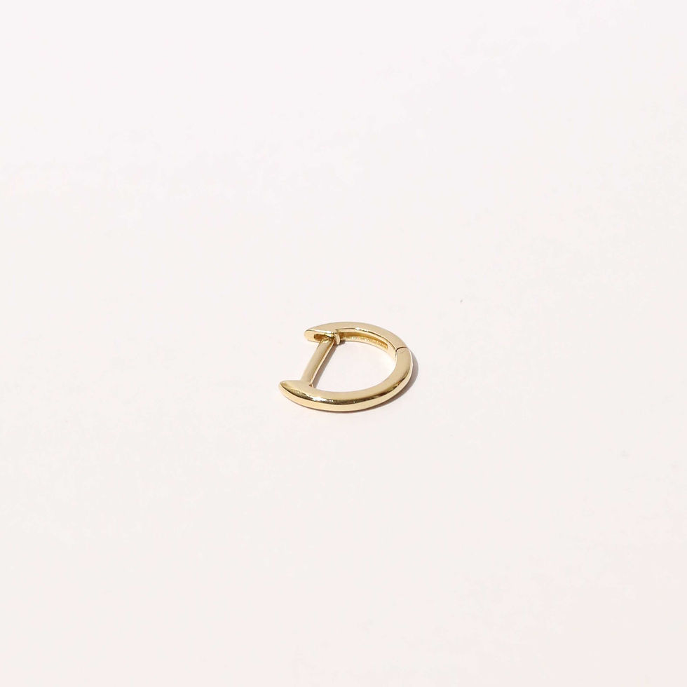 Miniatura: Earrings - Simple Piercing Hoop in Solid Gold - Piercing Hoop - Astrid &amp; Miyu