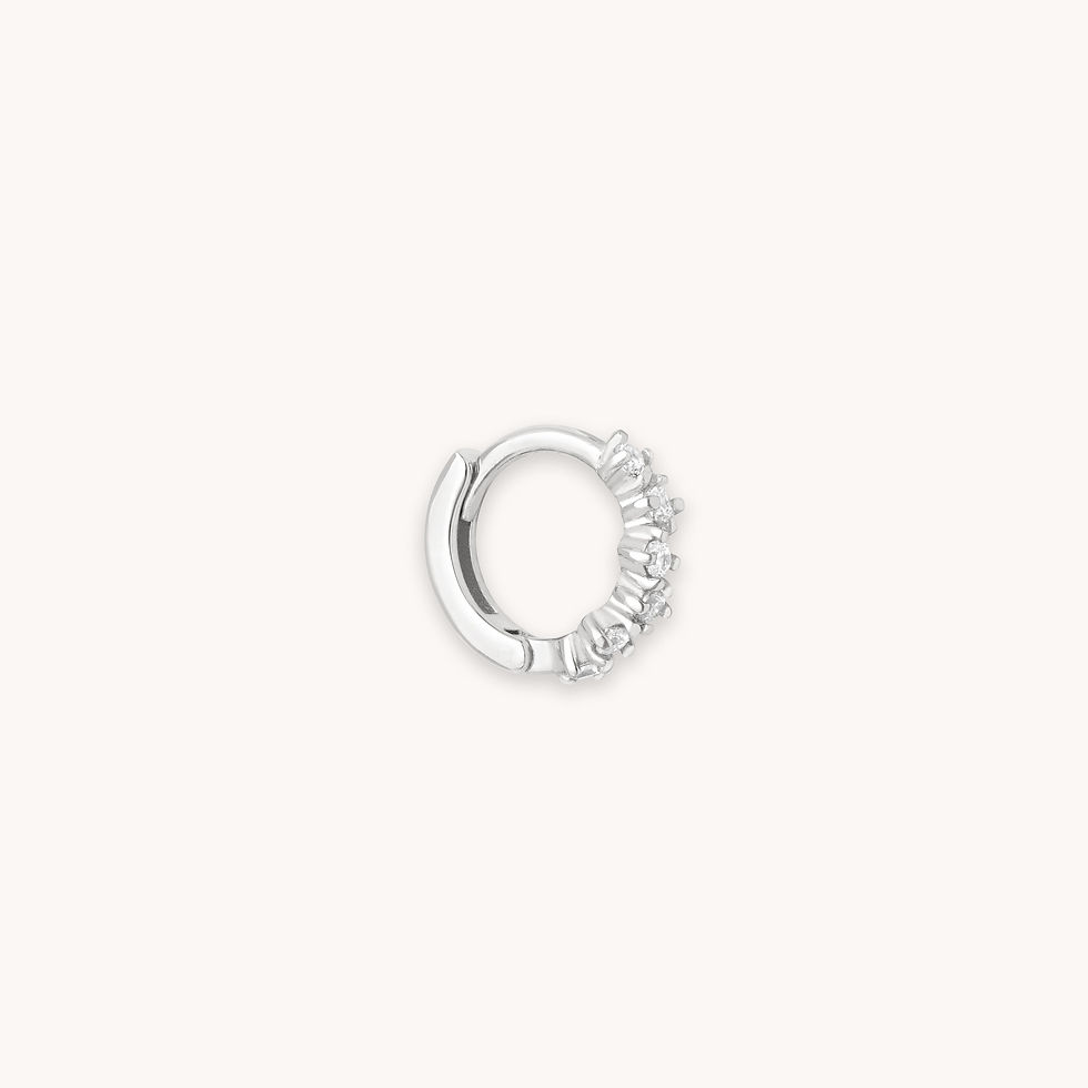 Cluster Hoop 6.5mm in Silver