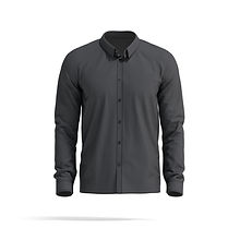 Black Dress Shirt - men long sleeve classic shirt 3D Model