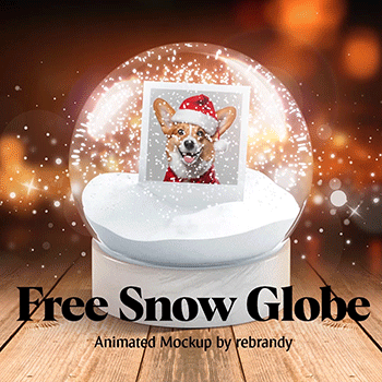Free Snow Globe Animated Mockup