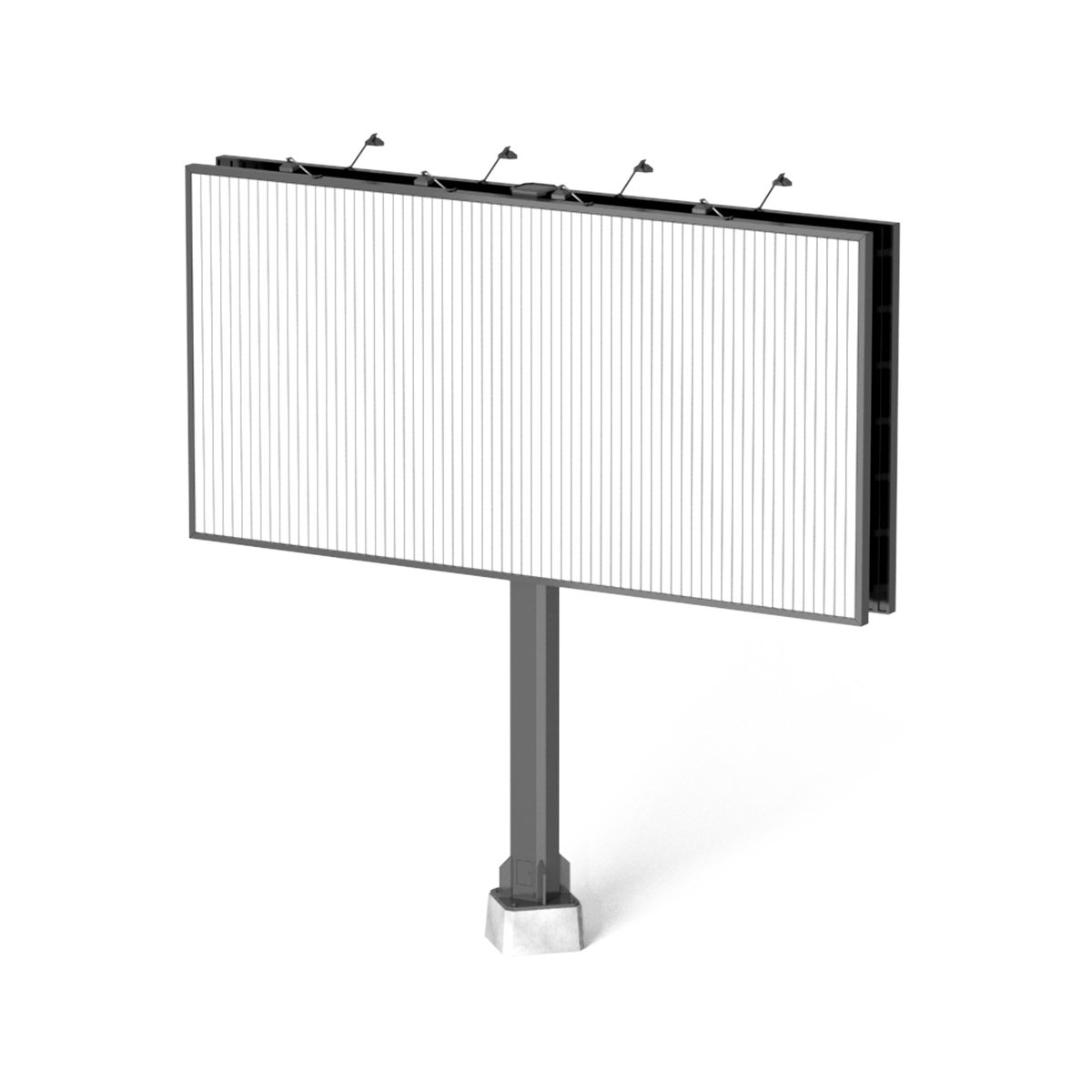 Rectangular Advertising Trivision Billboard - outdoor street sign ...