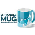 C-Handle Mug Animated Mockup 11oz