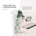Large Coffee Cup Animated Mockup