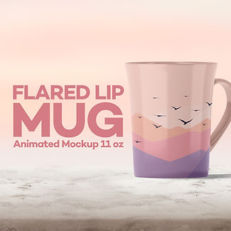 Flared Lip Mug Animated Mockup 11oz