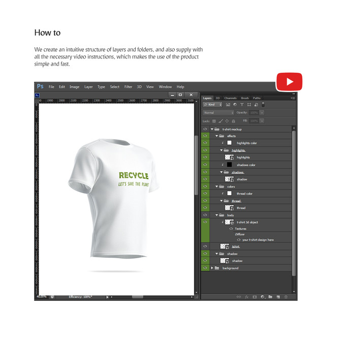 Download T Shirt Animated Mockup Mock Up By Rebrandy For Photoshop Purchase Download And Use PSD Mockup Templates
