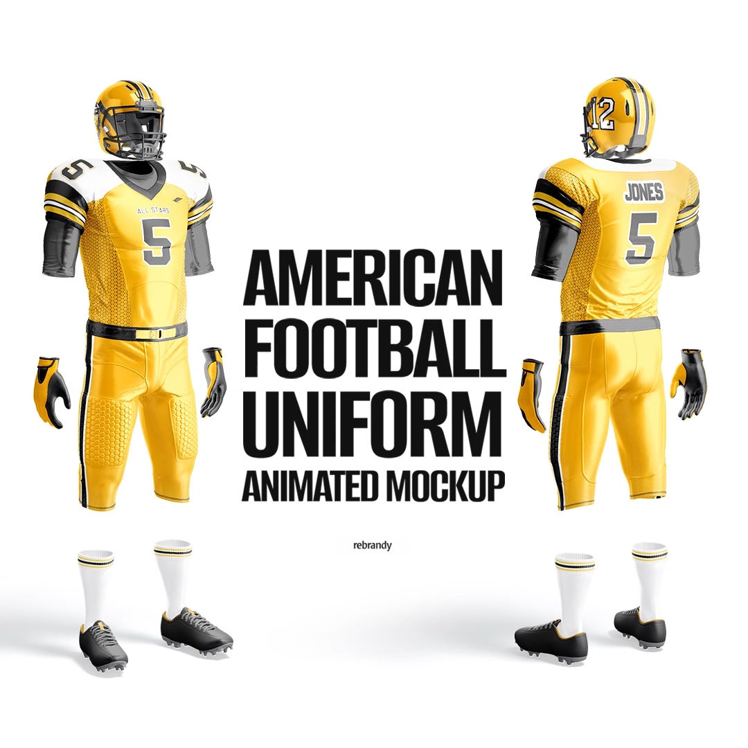 American Football Uniform Animated Mockup