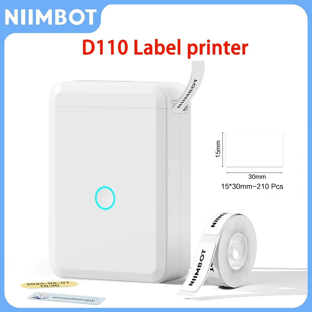 NIIMBOT D110 Portable Bluetooth Label Maker - Wireless Thermal Sticker Printer